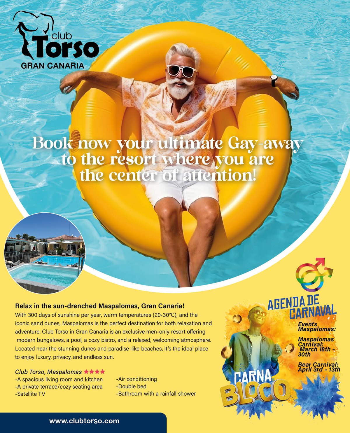 Book your ultimate gay-away at Club Torso